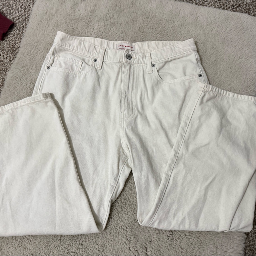 Lucky Brand white high rise cropped Denim Jeans
